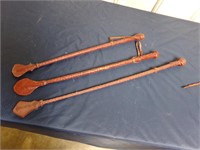 Set of 3 Leather Riding Crops