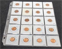 (20) Lincoln Cents 1972-1989 BU