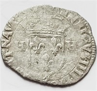 France 159 Henry  IV silver Douzain coin 25mm