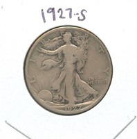 1927-S Walking Liberty Silver Half Dollar