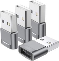 USB C Female to USB Male Adapter (4-Pack), Type C