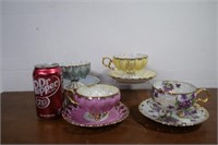 Vintage Lusterware Cups & Saucers,Royal Sealy