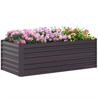 Outsunny Galvanized Raised Garden Bed Kit with Rei