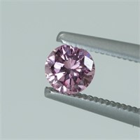 .30 ct round natural purplish pink diamond
