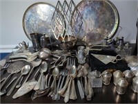 Lot of Silver-tone/Silver-Plate Items