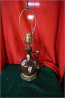 Brown Pottery Jug Lamp