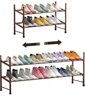 OLSCROM, 2-TIER SHOE RACK, 23.6 - 43.3 X 8.7 X