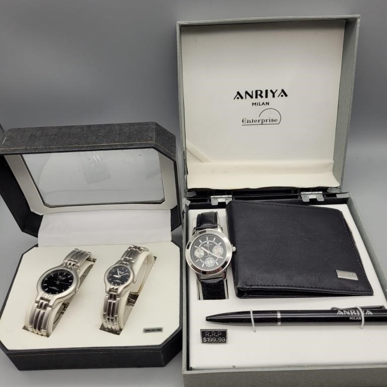 ANRIYA WATCH WALLET GIFT SET & ACUCT WATCH GIFT