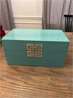 Tiffany blue accent storage keepsake box