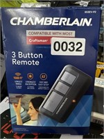 CHAMBERLAIN 3 BUTTON REMOTE RETAIL $50