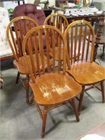 4 BOWED TOP KITCHEN CHAIRS