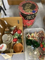 Wooden Tray - Figurines - Vintage Cups & More