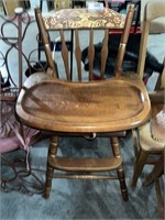 Bicentennial Era Wood High Chair