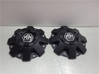 (2) NEW Mayhem Wheels Matte Black Center Cap