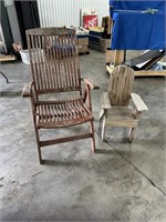 Vintage Folding Chair And Child Chair
