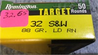 (3) Boxes 32 S&W Ammo (150) Rounds