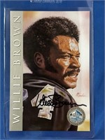WILLIE BROWN AUTOGRAPHED HALL OF FAME SIGNATURE