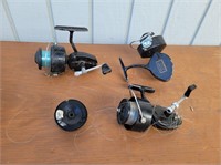 (3) Assorted Fishing Reels & Reel Spool