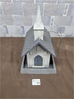 Plastic church bird feeder