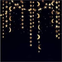 Decor365 Gold Star Moon Garland Kit