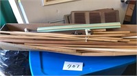 Lots wooden dowels, 30 to 40 inches long, three