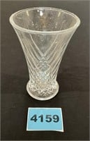 Lead Crystal Vase, 7" Tall