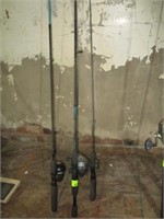 3 rods and reels