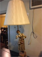 Victorian Style Girl Figurine Lamp 48" Tall