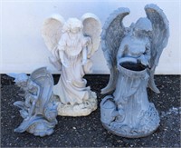 3 Resin Angel Yard Statues