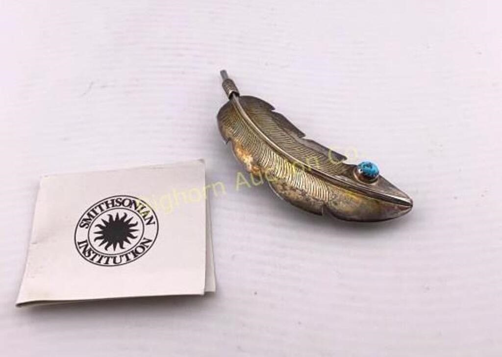 VTG Native Sterling Silver Barrett w/ Turquoise