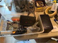 MISC BOX OF GOODIES AND SPEAKER