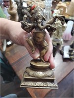 6 Inch Dancing Ganesha Bronze Statue