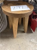 16inHx12inW  Woodland short carved wood table