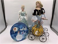 Cinderella Dolls, Carriage, & Plate