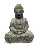 Large cement Buddha statue, 28" h. x 23” w.