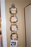 Wall Hanging Décor & (4) Small Plates