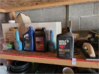 Oil & misc items shelf lot