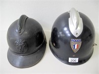 Belgian Police metal helmet with