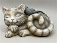 Sleeping Cat Garden Yard Statue Ornament