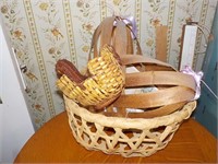 Vermont heart basket and 2 other baskets UPSTAIRS