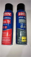 Two cans loctite spray adhesive
