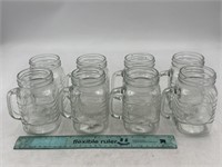 NEW Lot of 8- Mason Jars W/ Handle/ Cup