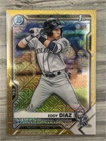 Bowman Chrome Eddy Diaz Numbered /50 1st Bowman