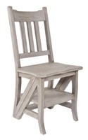 Mystique Gray Library Chair Stepladder