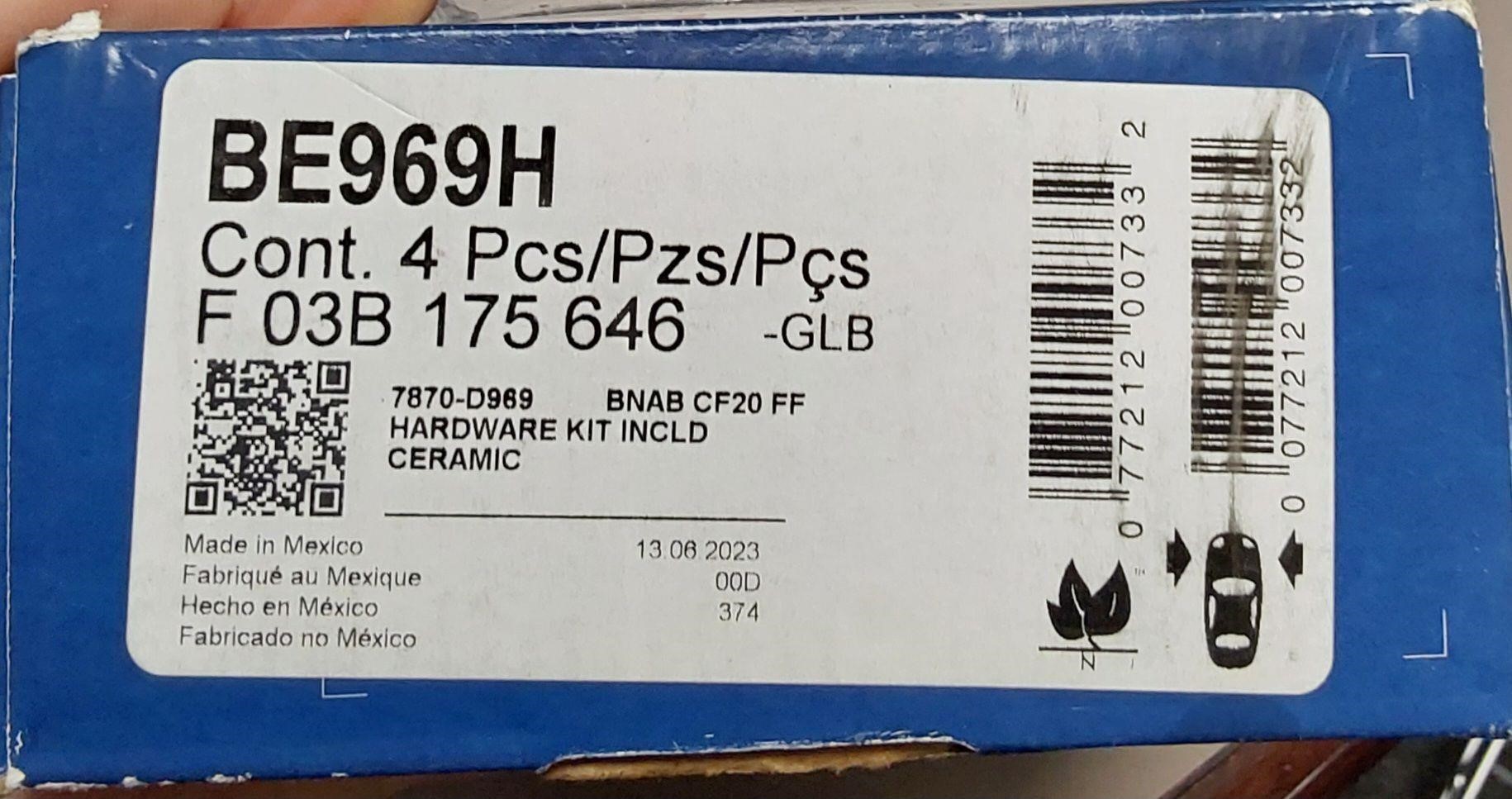 Bosch Brake Pads - BE969H
