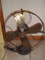 Sears & Roebuck Antique 4 Brass Bladed Fan-Works*