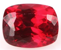 9.35CT CUSHION-CUT RED RUBY LOOSE GEMSTONE