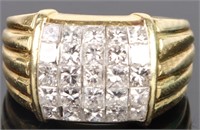 2.5 CTW 18K YELLOW GOLD MEN'S RING