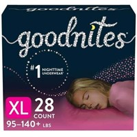 Goodnites Girls Nighttime Underwear XL  28 Ct.