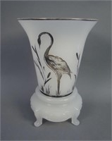 Beaumont Glass Company Vase on 4 ftd. Base –